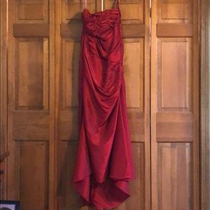 Red evening gown